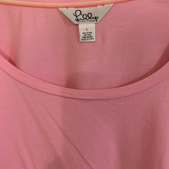 EEUC Pink Lilly Pulitzer Long Sleeve Top L - Picture 3 of 3